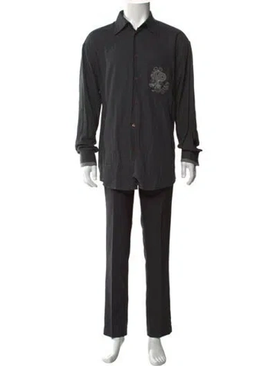 Pre-owned Iceberg Long Sleeve Dress Shirt In Black