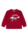 Iceberg Long-sleeve Graphic-print Sweater In Red