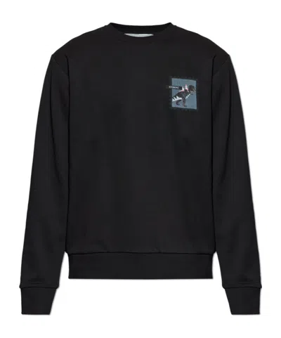 Iceberg Long-sleeved Crew Neck Sweatshirt In Black