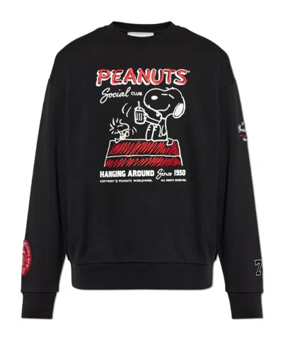 Iceberg Long-sleeved Crew Neck Sweatshirt In Black
