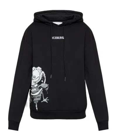 Iceberg Long-sleeved Sweater In Black