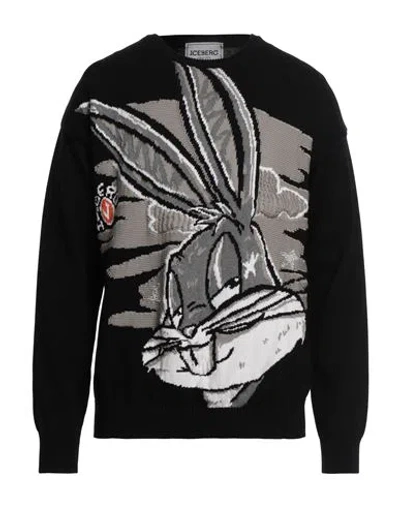 Iceberg Looney Tunes Man Sweater Black Size Xxl Cotton
