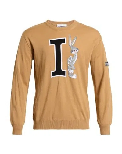 Iceberg Looney Tunes Man Sweater Camel Size Xl Virgin Wool, Cotton In Brown