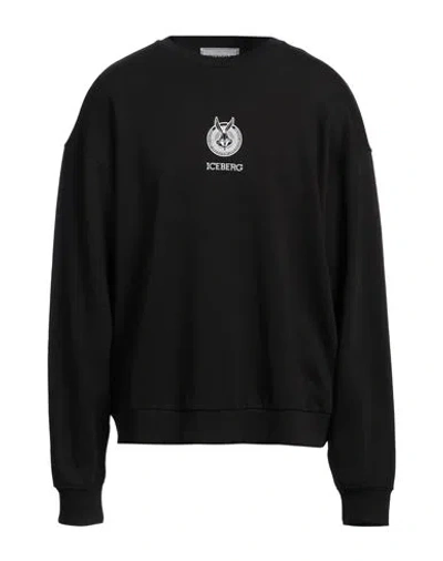 Iceberg Looney Tunes Man Sweatshirt Black Size 3xl Cotton, Elastane