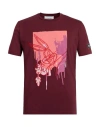 Iceberg Looney Tunes Man T-shirt Burgundy Size 3xl Cotton, Elastane