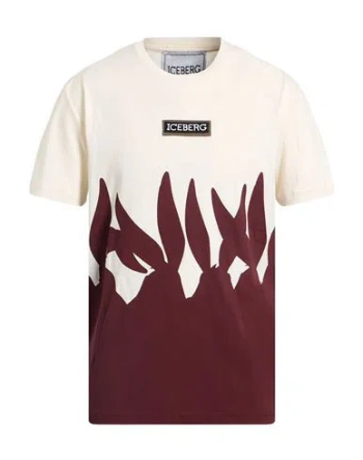 Iceberg Looney Tunes Man T-shirt Burgundy Size Xl Cotton In Red