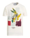 Iceberg Looney Tunes Man T-shirt White Size 3xl Cotton, Elastane In White