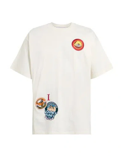 Iceberg Looney Tunes Man T-shirt Cream Size Xl Cotton In Gray