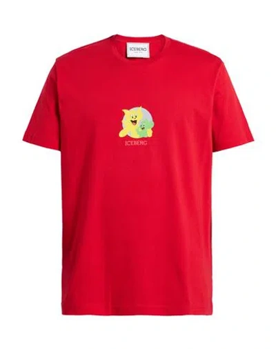 Iceberg Looney Tunes Man T-shirt Red Size L Cotton