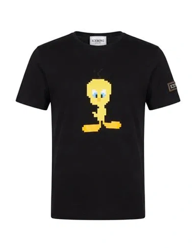 Iceberg Looney Tunes Man T-shirt Black Size Xl Cotton