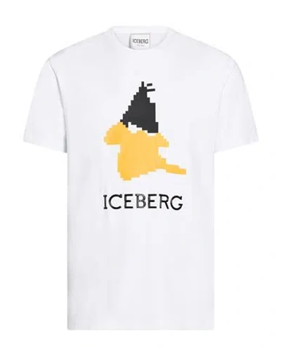 Iceberg Looney Tunes Man T-shirt White Size Xl Cotton, Elastane