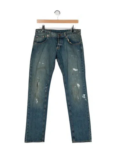 Pre-owned Iceberg Low-rise Straight Leg Jeans In Blue
