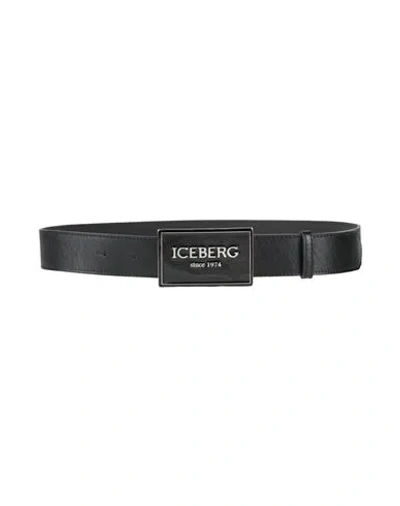 Iceberg Man Belt Black Size 39.5 Lambskin