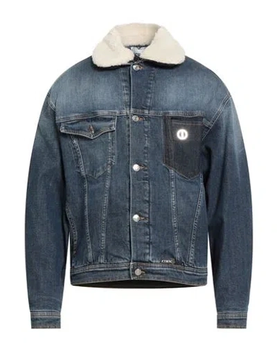 Iceberg Man Denim Outerwear Blue Size 44 Cotton, Elastane, Polyester, Acrylic