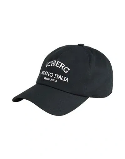Iceberg Man Hat Black Size Onesize Cotton