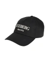 Iceberg Man Hat Black Size Onesize Cotton, Polyester In Black