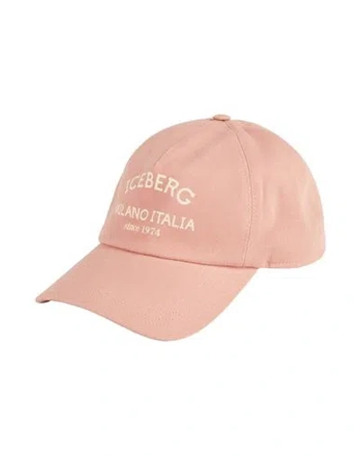 Iceberg Man Hat Blush Size Onesize Cotton In Pink
