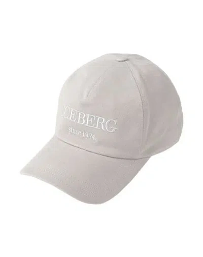 Iceberg Man Hat Grey Size Onesize Cotton, Polyester In Gray