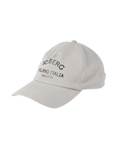Iceberg Man Hat Light Grey Size Onesize Cotton In Gray