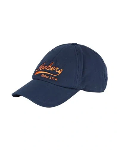 Iceberg Man Hat Midnight Blue Size Onesize Cotton, Polyester