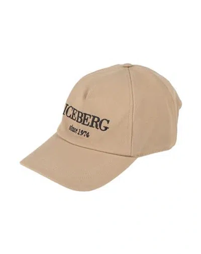 Iceberg Man Hat Sand Size Onesize Cotton, Polyester In Beige