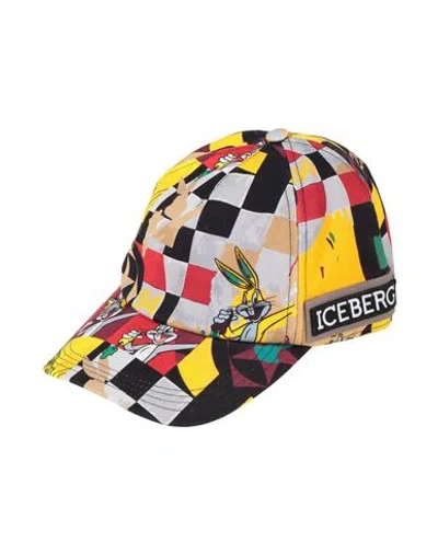 Iceberg Man Hat Yellow Size Onesize Cotton In Multi