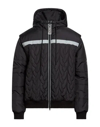 Iceberg Man Jacket Black Size 42 Polyamide In Multi
