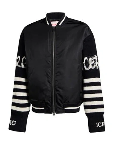 Iceberg Man Jacket Black Size 42 Polyamide, Polyester
