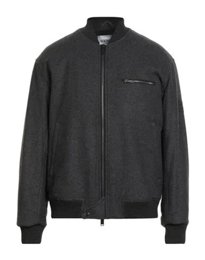 Iceberg Man Jacket Gunmetal Size 42 Cotton, Wool, Polyester In Gray
