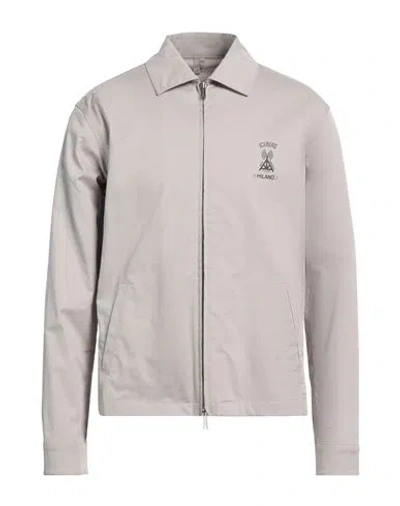 Iceberg Man Jacket Light Grey Size 40 Cotton, Elastane