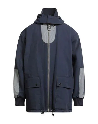 Iceberg Man Jacket Navy Size 40 Cotton, Polyester In Blue