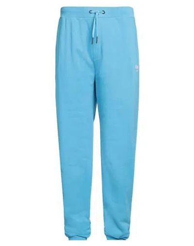 Iceberg Man Pants Azure Size L Cotton, Polyester In Blue