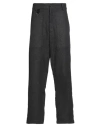 Iceberg Man Pants Charcoal Size 30 Cotton, Wool, Polyester, Polyamide, Elastane In Black