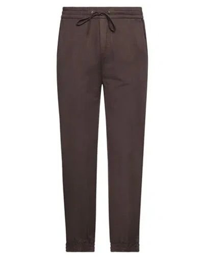 Iceberg Man Pants Dark Brown Size L Linen, Cotton