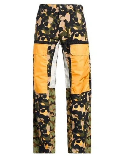 Iceberg Man Pants Orange Size 36 Cotton, Polyamide In Multi