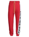 Iceberg Man Pants Red Size L Virgin Wool, Polyamide, Elastane In Red