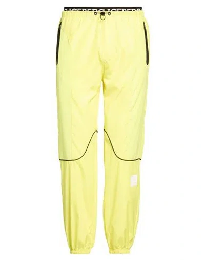 Iceberg Man Pants Yellow Size L Polyester In Multi