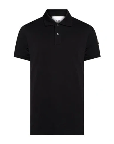 Iceberg Man Polo Shirt Black Size M Cotton