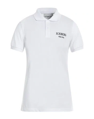 Iceberg Man Polo Shirt White Size S Cotton