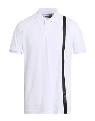 Iceberg Man Polo Shirt White Size Xl Cotton