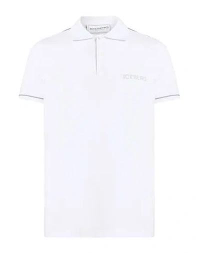 Iceberg Man Polo Shirt White Size Xl Cotton