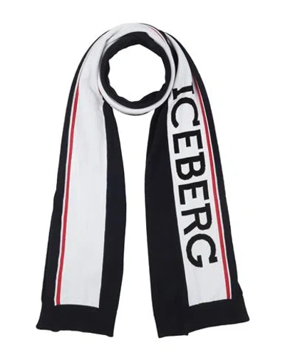 Iceberg Man Scarf Midnight Blue Size - Virgin Wool In Multi