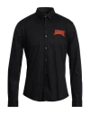 Iceberg Man Shirt Black Size L Cotton, Elastane In Black