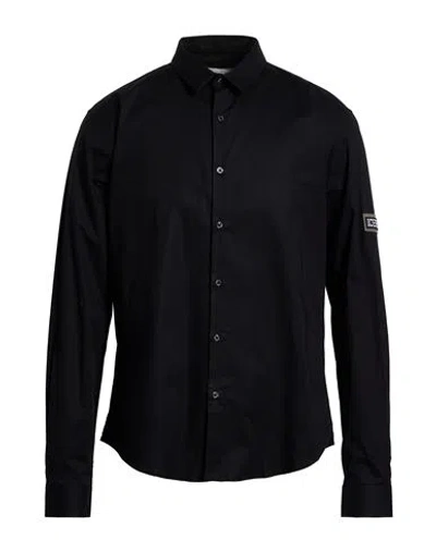 Iceberg Man Shirt Black Size Xl Cotton, Elastane
