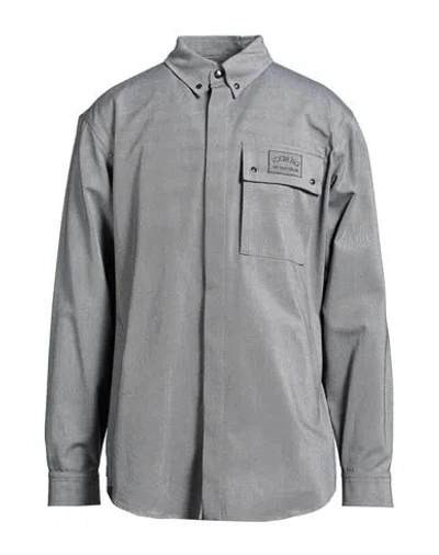 Iceberg Man Shirt Grey Size M Cotton, Polyester In Gray