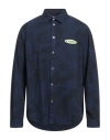 Iceberg Man Shirt Midnight Blue Size Xl Cotton In Blue