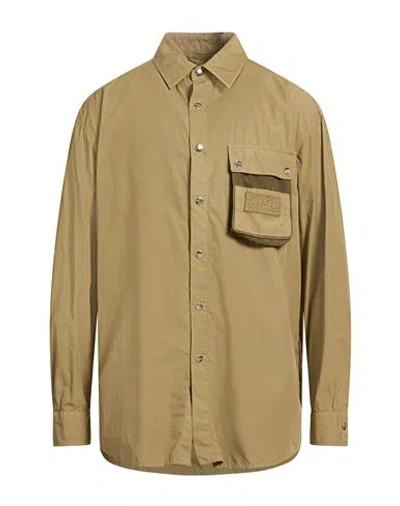 Iceberg Man Shirt Military Green Size M Cotton