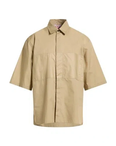 Iceberg Man Shirt Sage Green Size Xl Cotton, Polyester In Nude