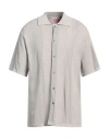 Iceberg Man Shirt Taupe Size L Viscose, Polyamide