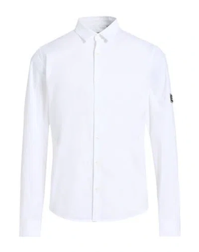 Iceberg Man Shirt White Size S Cotton, Elastane